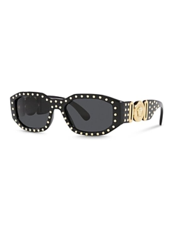 Versace Accessories - Versace Dark Grey Geometric Unisex Sunglasses